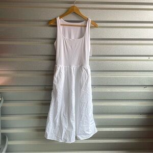 SPANX NWT smooth jersey mixed media dress in white